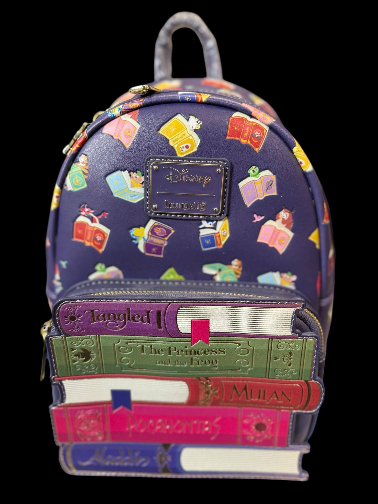 disney princess books mini backpack LOUNGEFLY Disney Princess Books AOP Mini Backpack