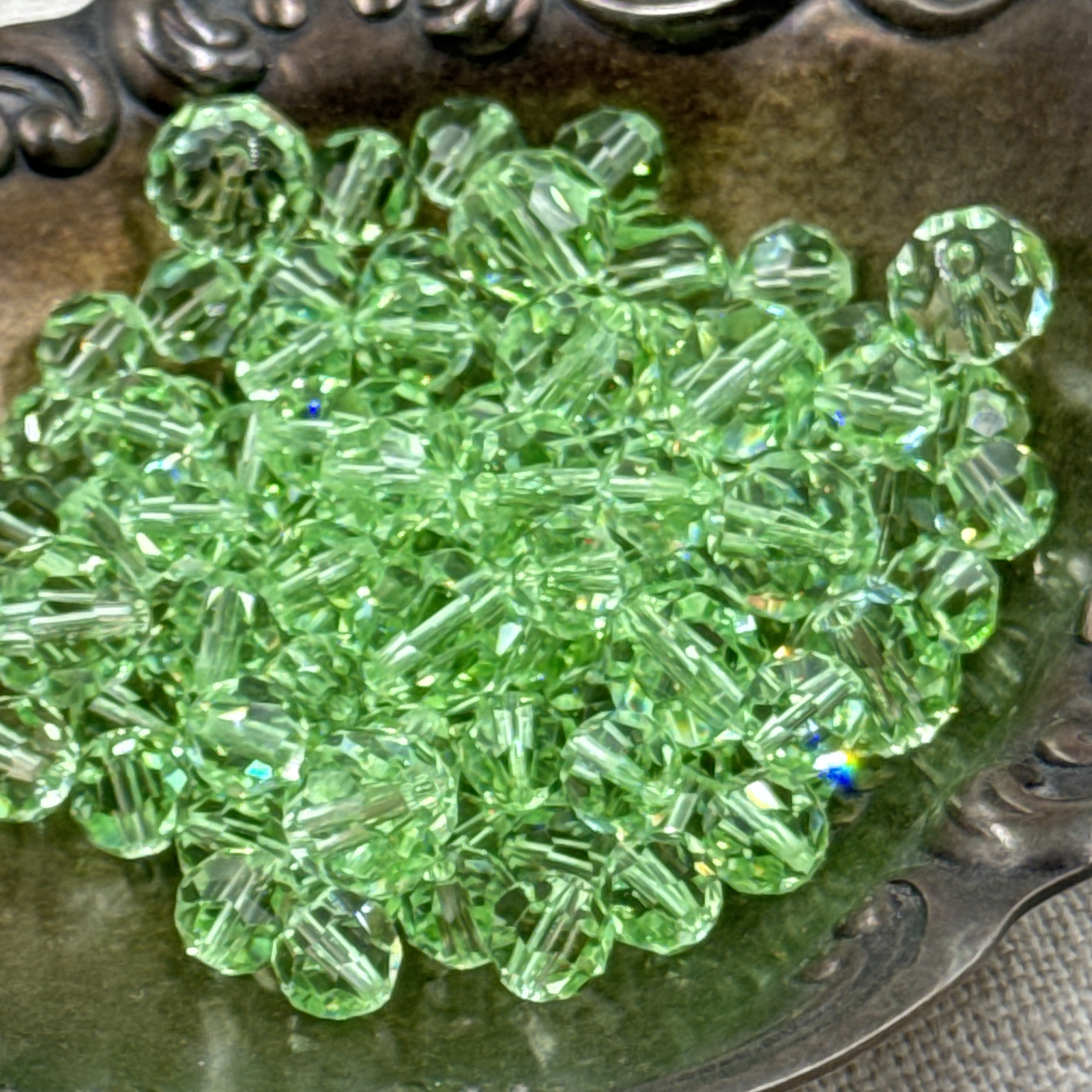 PRIMERO Round Spike Crystal Beads – 5062 – Many Sizes & Colors – Crystal Glass, Made In Austria