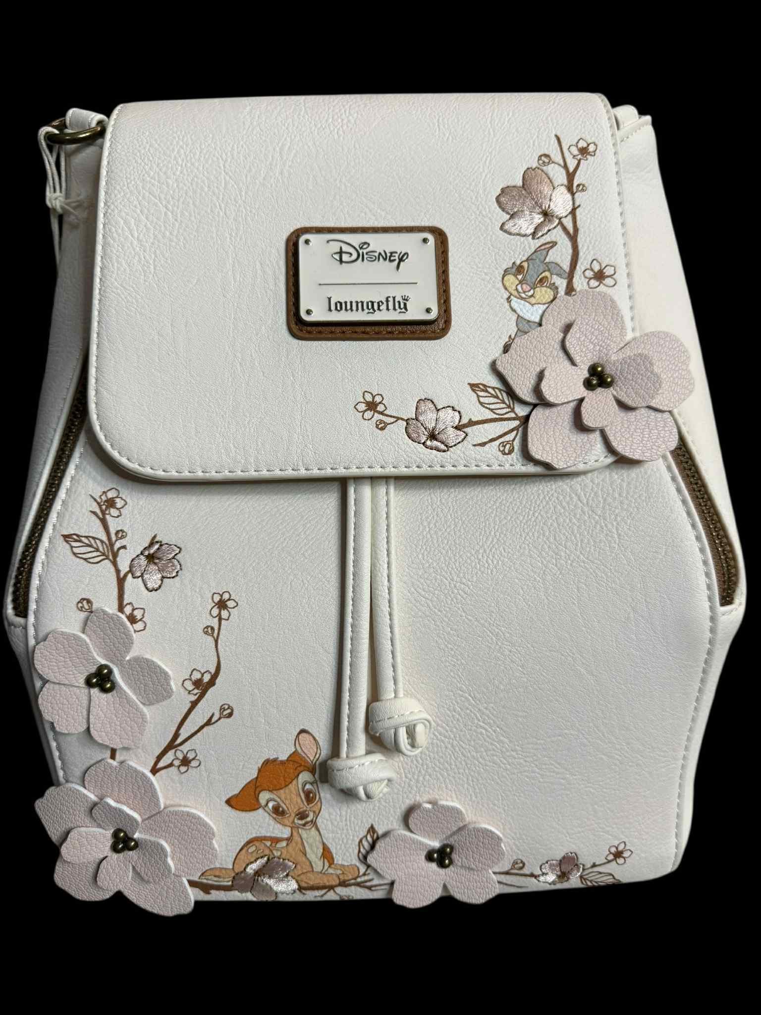 Loungefly Disney Bambi Cherry Blossom Flap Mini Backpack  display picture 3