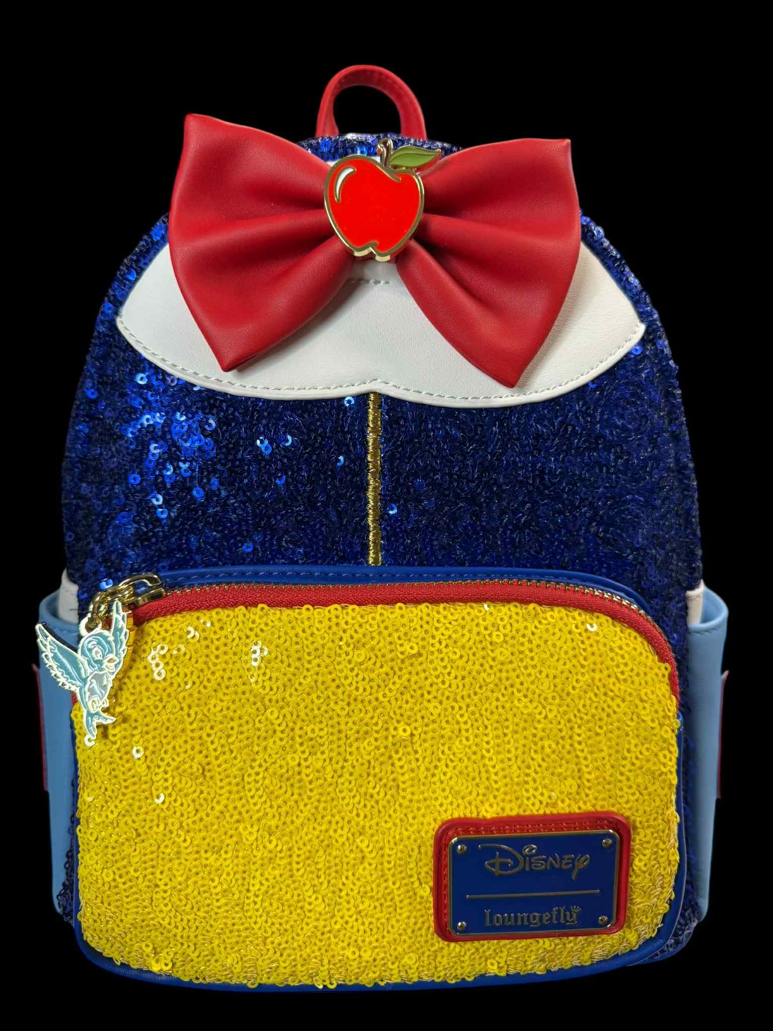 Disney Red and Yellow Sequin Backpack with Bow Loungefly Disney Minnie Mouse Sequin Fall | Mercari main image 4