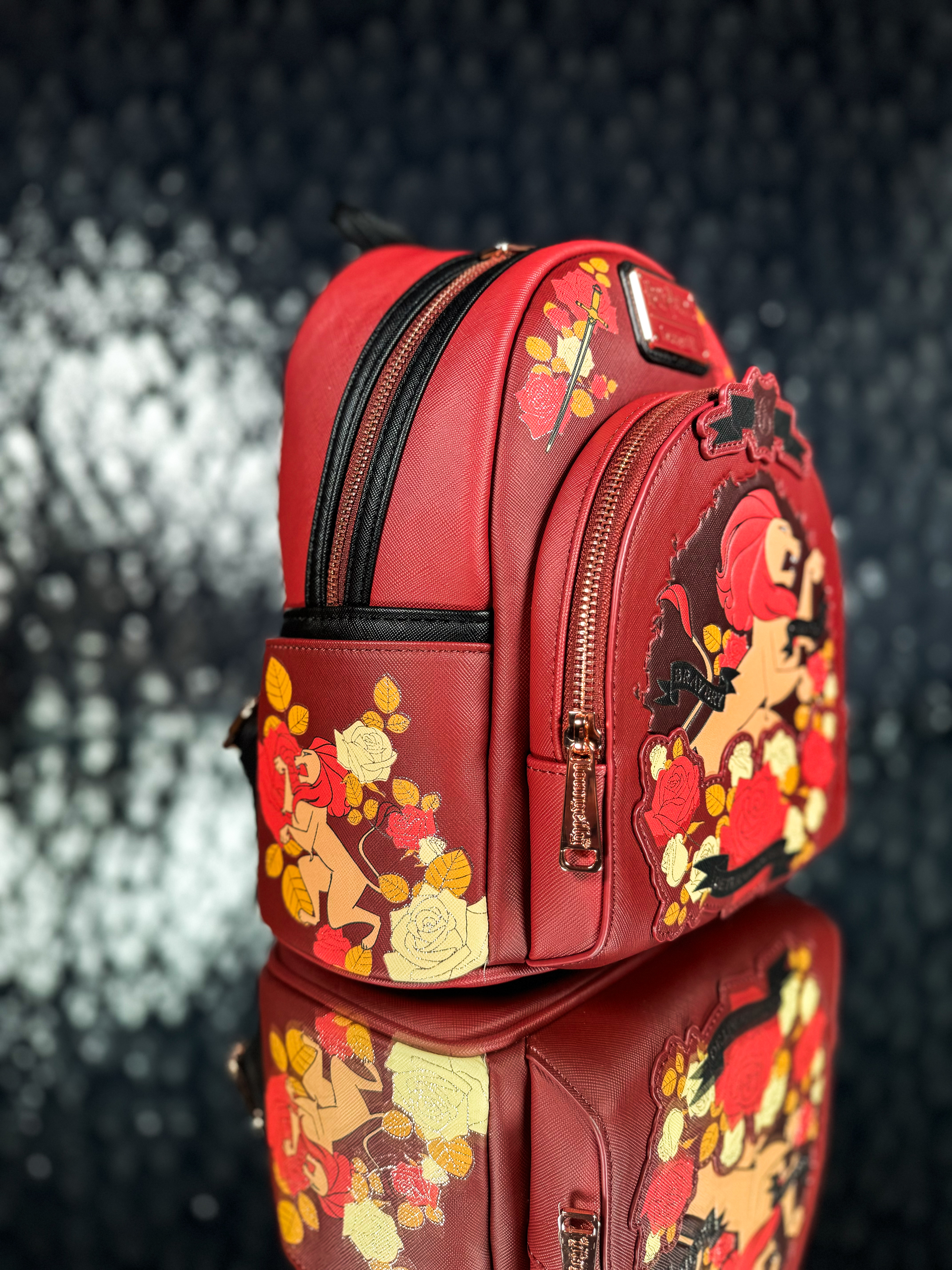 Her Universe Harry Potter Gryffindor Floral‎  Backpack Red Harry Potter ~ Gryffindor Loungefly Backpack. I absolutely  main image 3