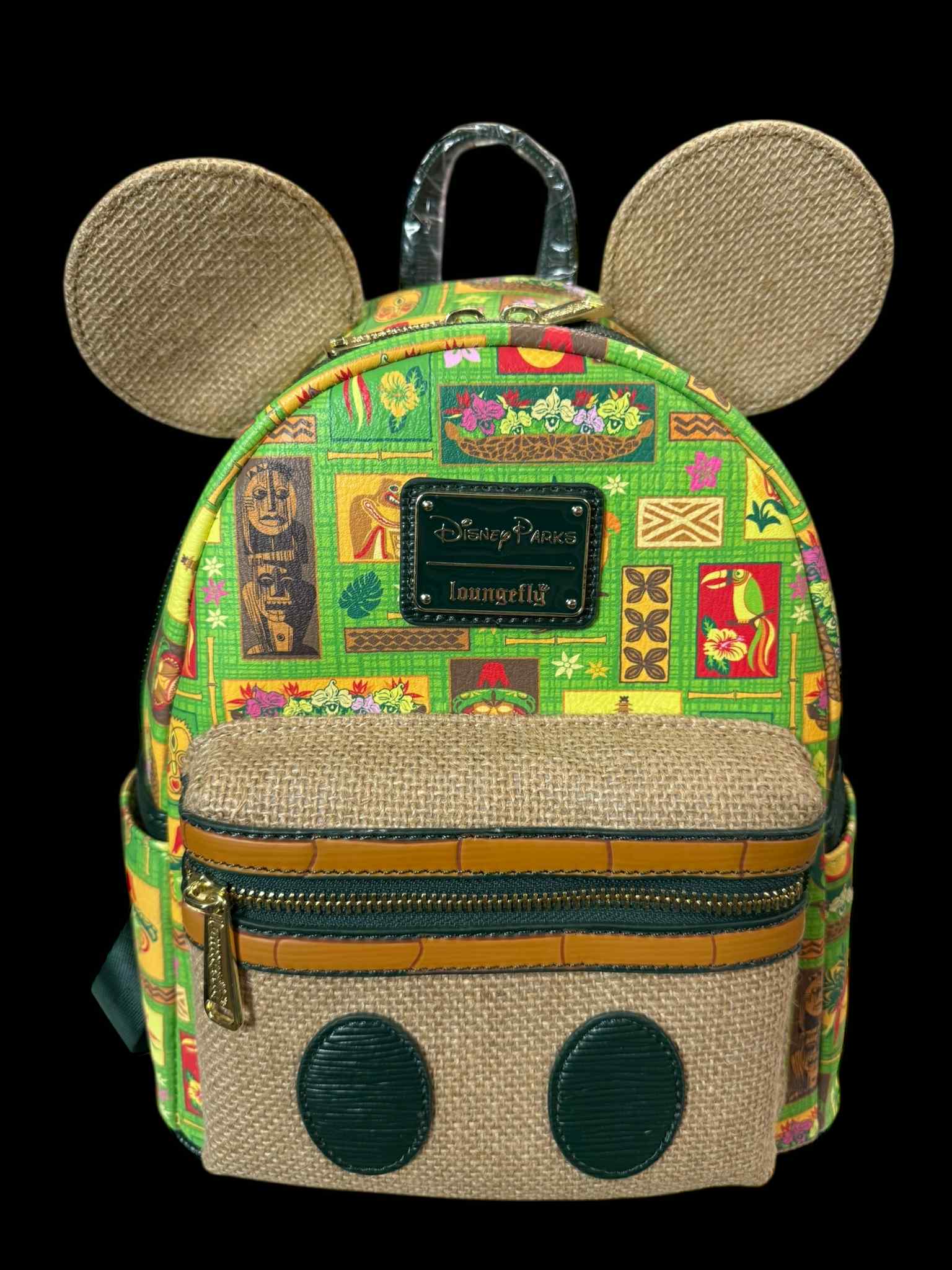 black quilted mini backpack Under1Sky Quilted Butterfly Charm Black Mini Backpack
