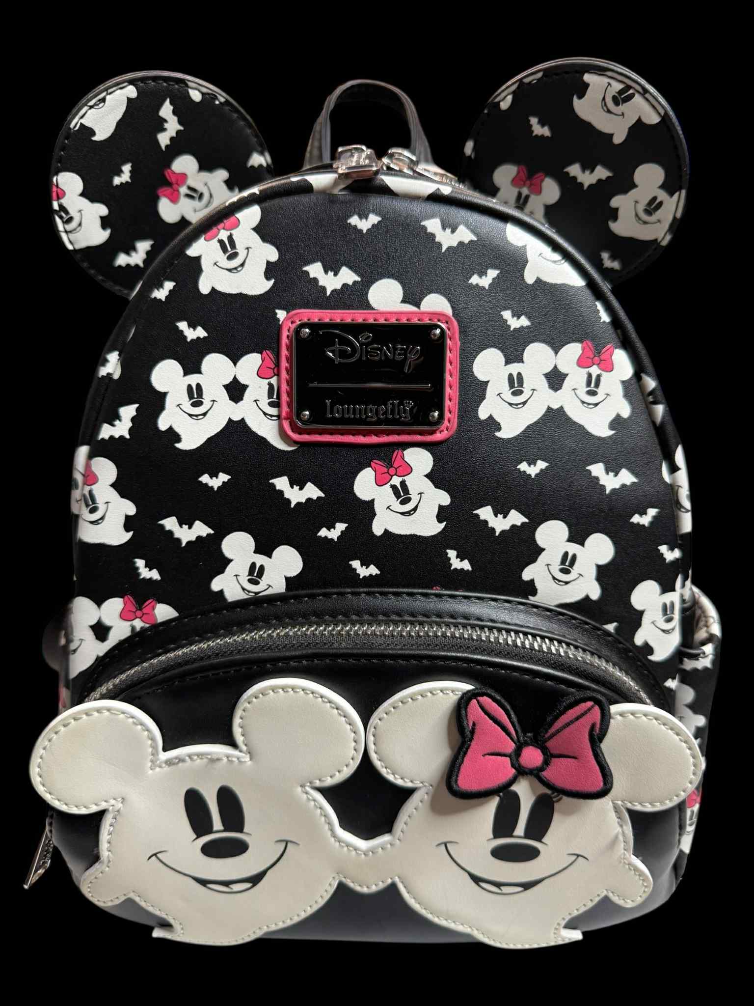 enlarge loungefly disney mickey mouse ghost glow-in-the-dark mini backpack x and Minnie Glow in the Dark Print GeekCore Officially Licensed Loungefly Disney Mickey & Minnie