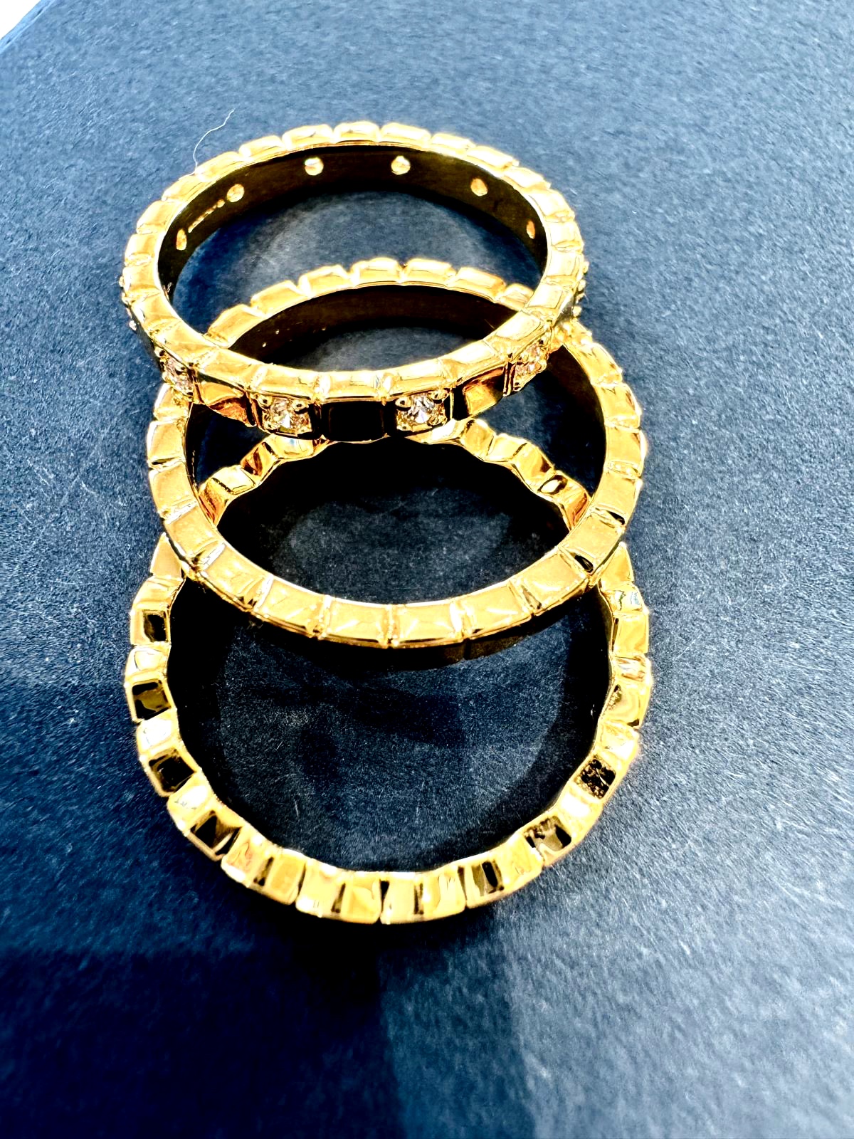 Set of 3 Italian Couture Inspired Rings