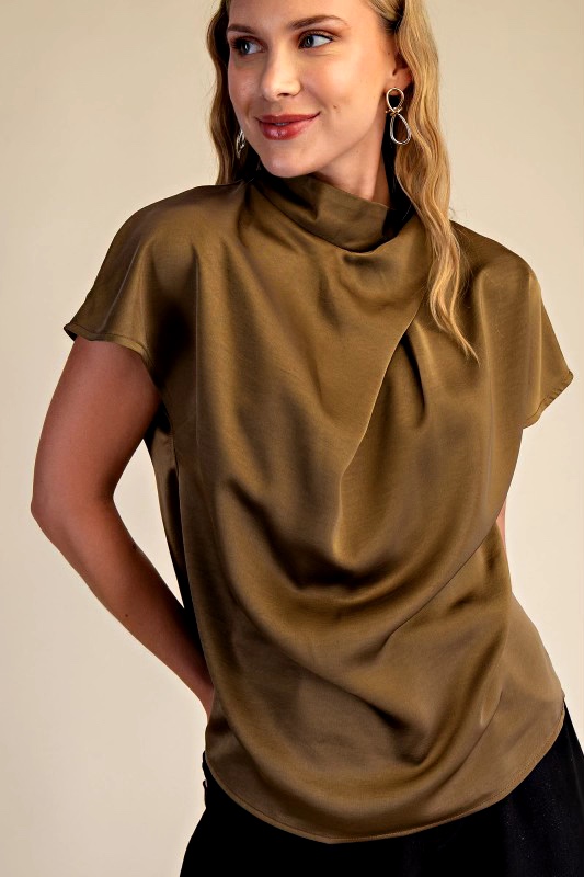 Cross Mock Neck Top | Apricot Lane Boutique Crocker Park