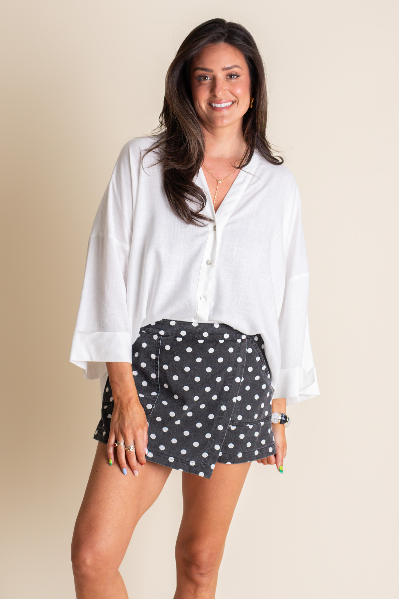 Midnight Dot Skort