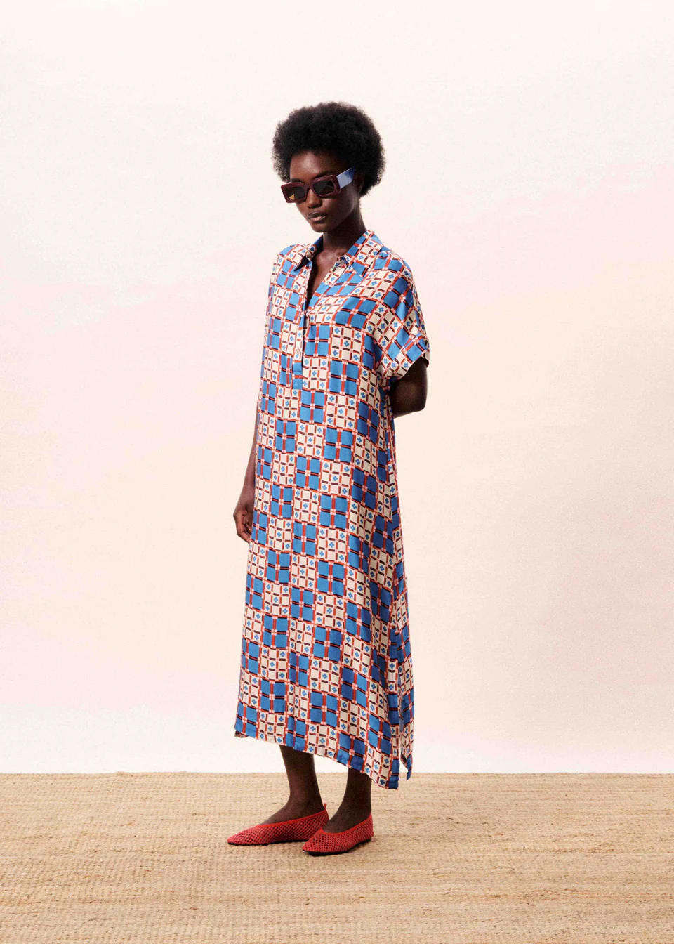 chinese dress ladies Floral Flutter Maxi Dress – Welle Studio main image 1
