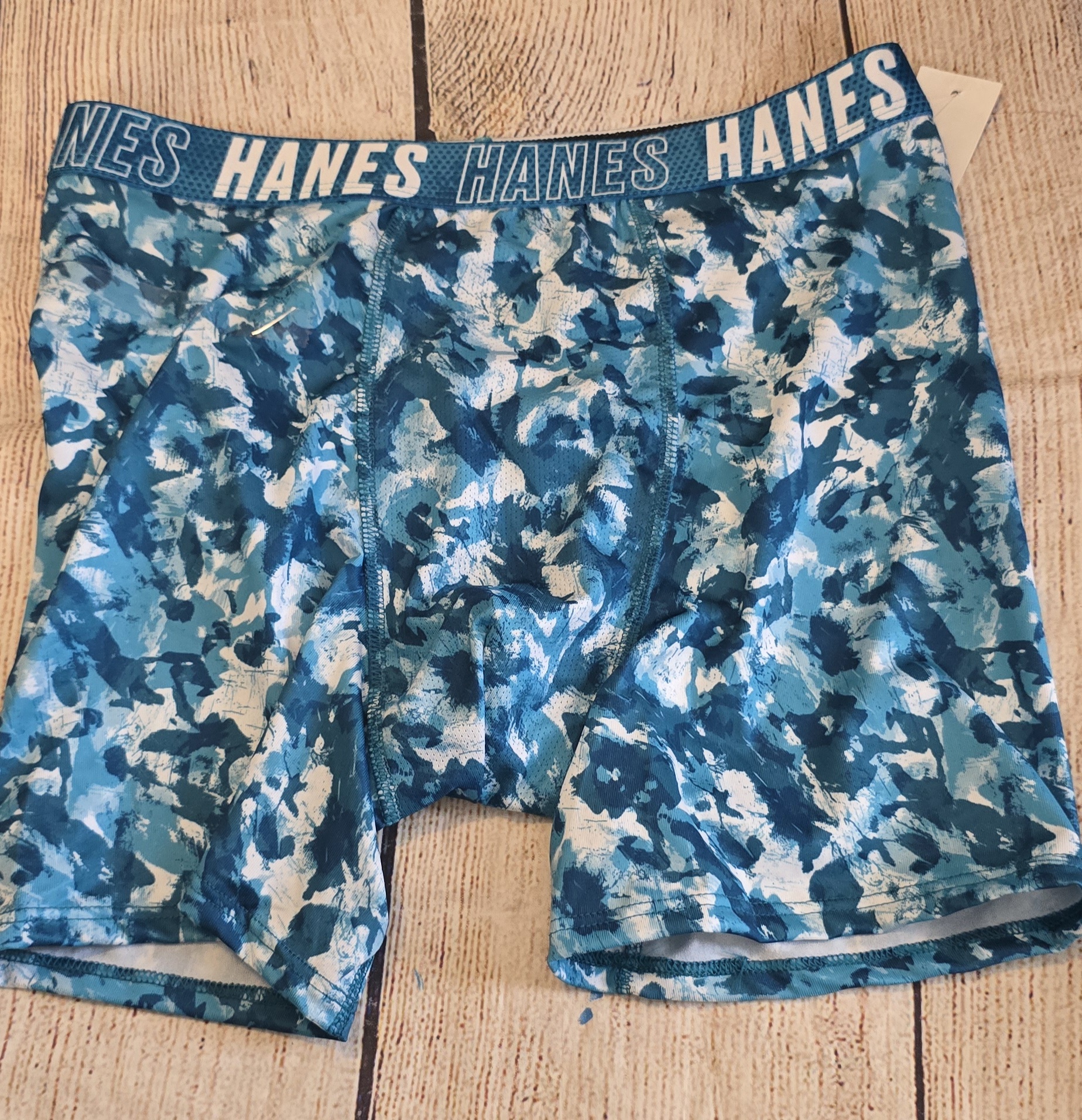 1 Pair Boxer Briefs, Boys XL (18/20) Hanes Teal K4