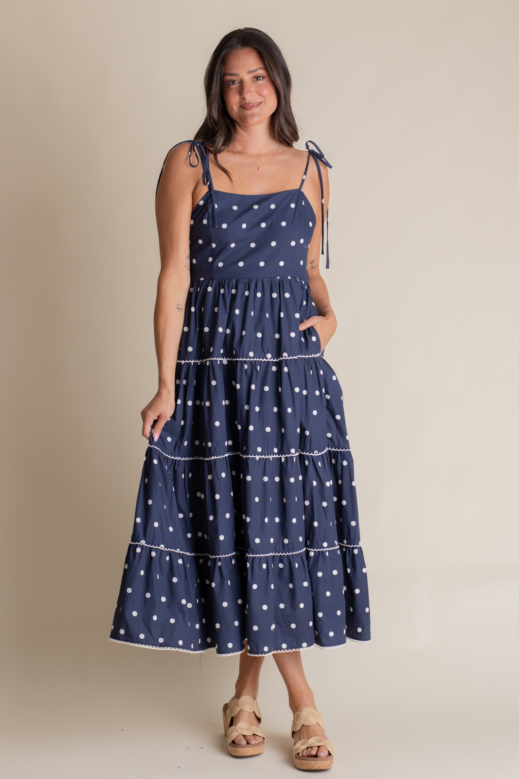 open lace back dress böhme Nellie Drop Waist Maxi Dress in Yellow main image 1
