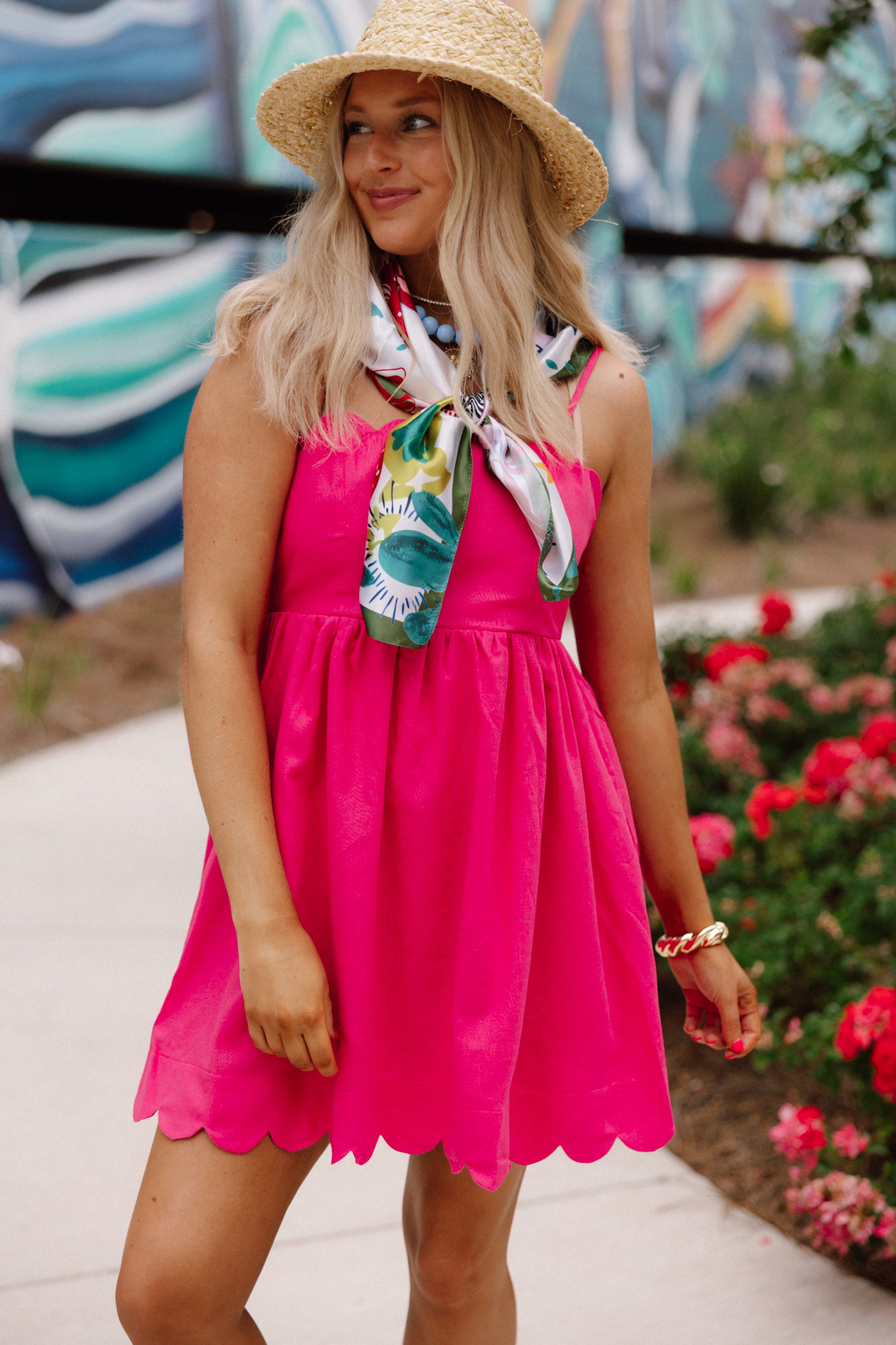 Entro Pink Boho Inspired Mini Dress | Fly Boutique